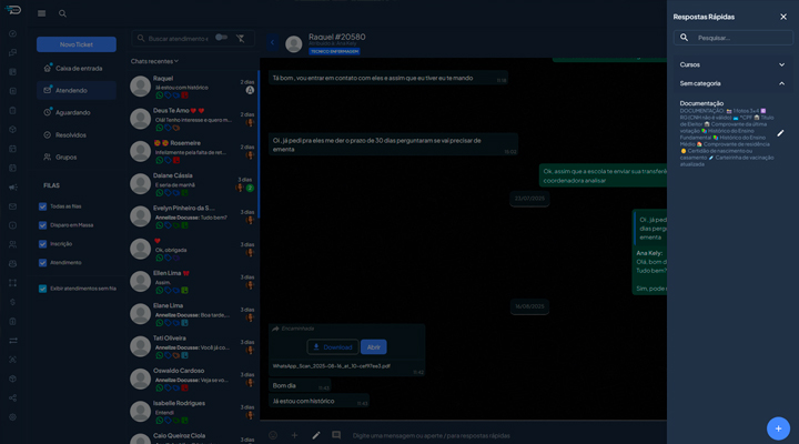 Sistema de Atendimento WhatsApp da Paralela